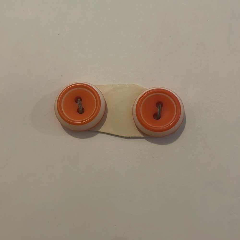 Vintage Orange and White Buttons